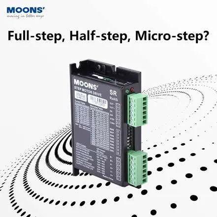 What is the difference between the full-step, the half-step, and the micro-drive?